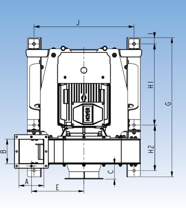 T-200DP Fan Dimension A
