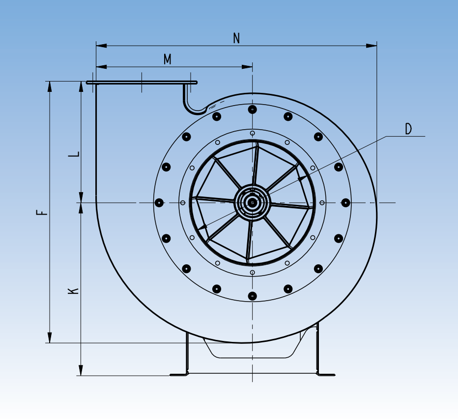JK-35D Fan Dimension B